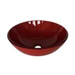 Round Glass Rojo B1003 42 x 14