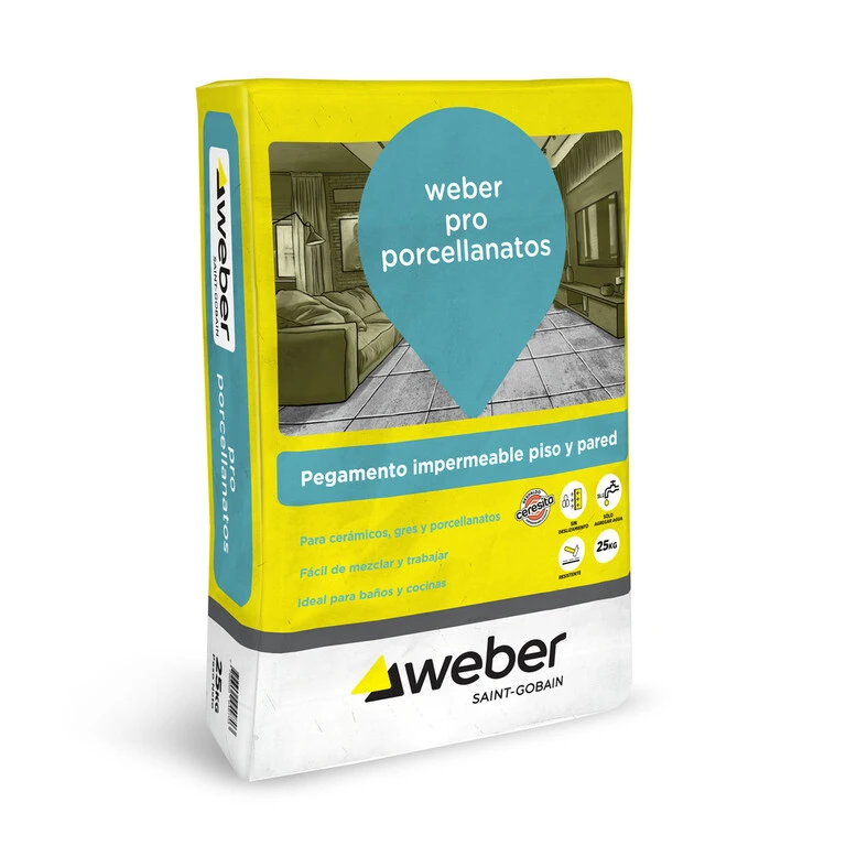 pack-weber-pro-30kg_3D5B7C8A35FF4A6EBB1808B746E465F6.jpg.webp PEGAMENTO WEBER PRO PORCELANATO X 25KG - Imagen 1