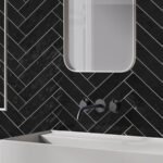 CERAMICA VENETO NEGRO BRILLO 7,6 X 30,7